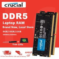 [Local 24H]Crucial DDR5 RAM 8GB 16GB 32GB 4800MHz 5600MHz Laptop SODIMM 1.1V for Notebook Laptop Mem