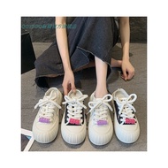 Women's simple canvas heeled sneakers G88
