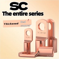 NO.1 5-20Pcs 4-70mm2 SC4 SC6 SC10 SC16 SC25 SC35 SC50-95 Tinned Copper Wire Nose Terminal Crimp SC T