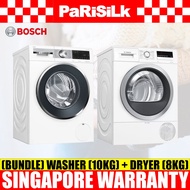 (Bundle) Bosch WGG254A0SG Washing Machine (10kg)(4 Ticks) + WTR85V00SG Heat Pump Dryer (8kg)(5 Ticks)