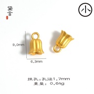 diy 越南哑金福字筒在逃公主转运珠 铃兰花榴莲 饰品配件DIY Vietnamese Matte-Gold Lucky Character Tube, Runaway Princess2026070