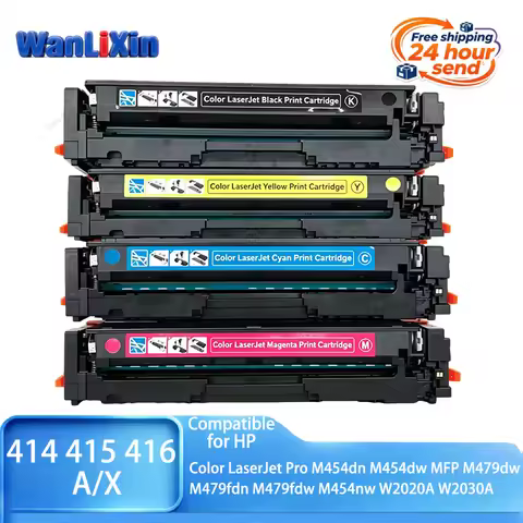 With Chip 414A 415A 416A 414X 415X 416X Toner Cartridge for HP Color LaserJet Pro M454dn M454dw M479
