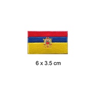 ECUADOR Iron On Patch Flag Country Scrapbook Travel Applique Embroidery Decal Motif 6 x 3.5 cm