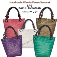 Bag Anyaman Sarawak / Tote Bag Women / Bag Bakul Anyaman Penan PVC Handmade with Unique Handle