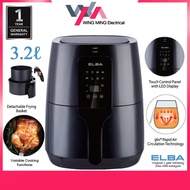 ELBA 3.2L AIR FRYER DIGITAL EAF-J3213D(BK) 1300W Touch Control Panel with LED Display 气炸锅 Penggoreng