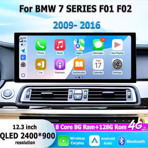 Car Video Multimedia Android 14 Carplay For BMW 7 SERIES F01 F02 2009 - 2018 CIC NBT System Player H