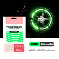 Reflective Bike Wheel Sticker Wheel Rim Decals Decoration Safety Warning Reflective Strips for 12 to