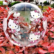 No Import ChargesLocal Warehouse6pcs, 24-Inch Hellokitty Bouncy Balls, Kawaii Printed Transparent Bo