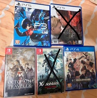 (PS/NS遊戲碟) Persona 3、異度神劍X、歧路旅人、十三機兵防衛圈