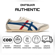 Onitsuka Japan Cream Blue Red shoes, men's shoes,/ shoes Wanita sneakers