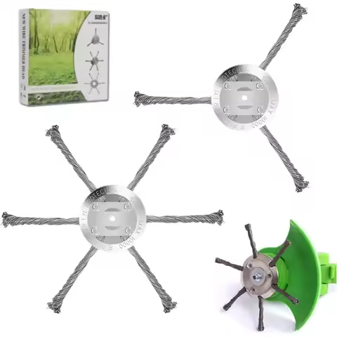 Wire Brush Cutter Trimming Head 6 Inch 3/6 Blade Lawn Mower Trimming Replacement Head for Cordless T
