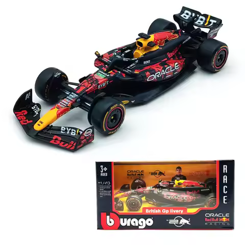 New In Stock Bburago 1:43 Red Bull Rb20 British Gp F1 Alloy Miniature Diecast Model Blood Red Bull C