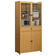 Sideboard Kayu Pepejal Kabinet Mangkuk Mudah Dapur Rumah Kabinet Pinggan Pinggan Vintaj Mangkuk Alma