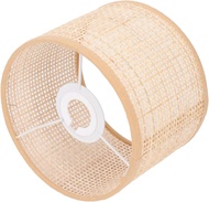 Rattan Lampshade Handwoven E14 Rattan Lampshade Compatible with Table Lamp Floor Lamp Ceiling Lamp C