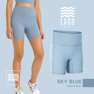 [LAGO Biker Short] - สี Sky Blue กางเกงออกกำลังกาย กางเกงกีฬา ขาสั้น