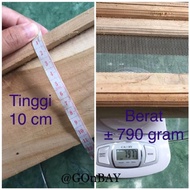 NL184 LOSTER KAYU JATI KASA SATU SISI UKURAN 30 x 15 CM Ready Stok