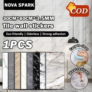30x60cm DIY Marble Wall Tile Paper Kitchen Wall StickerStickers Living Room Background Bathroom Wall