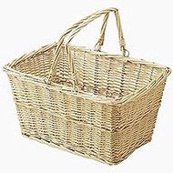Yamashita Kogei W41 33856 Basket, Natural, W 16.1 x D 11.4 x H 8.7/15.0 inches (41 x 29 x 22/38 cm),