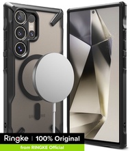 Ringke Fusion-X Mag เข้ากันได้กับ Galaxy S24อัลตร้าเพิ่มฝาครอบป้องกันจับกันลื่น