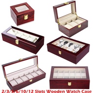 Wooden Watch Box Watch Holder Box For Watches Men Glass Top Jewelry Organizer Box 2 3 5 12 Grids Wat