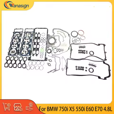 Engine Parts Full Gasket Set Fit 4.8 L V8 Gas N62B48 For BMW 750i X5 E60 E70 E63 E65 E66 N62B48 4.8L