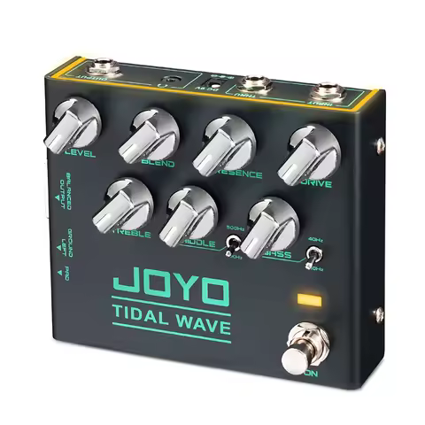 JOYO R-30 TIDAL WAVE Bass Preamp Pedal High Precise EQ Control DI Output Amp Simulation Overdrive Ef