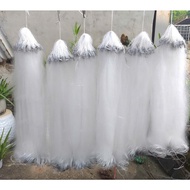 Fishing net with 3 shrimp screens, 60 cm high, 60m long, 1.5 cm mesh to catch shrimp, cage, balance