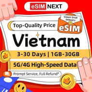 Vietnam eSIM 5G Data 3-30 Days, 1-30GB | High Speed Travel Data Send In 5min eSIM Vietnam SIM Card