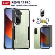 3 in 1 Redmi A7 Pro Shockproof Phone Case For Redmi A7Pro A5 A4 A3 A3X A3 Pro Anti Spy Privacy Full 
