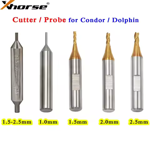Xhorse 1.0mm 1.5mm 2.0mm 2.5mm Milling Cutter Probe For CONDOR XC MINI Plus XC-007 Dolphin XP-005 XP