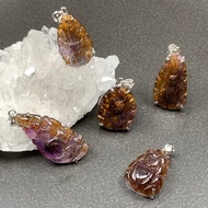 精品收藏級 紫鈦 九尾狐 雕刻件 吊墜 配繩