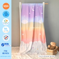 KAINKU - Kain Meteran Katun Lokal CVC motif 7th heaven nathalia blue dan yumi green (harga 1 meter)