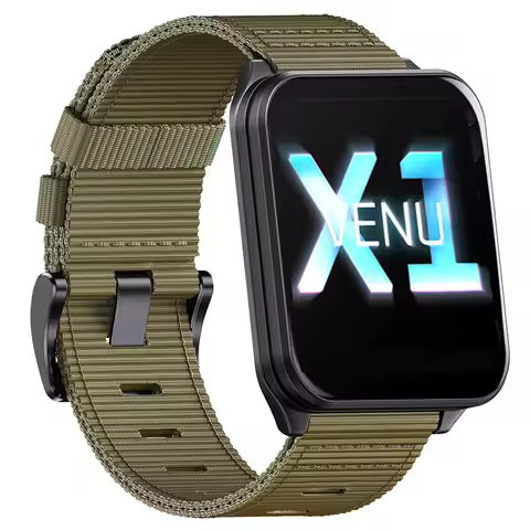 Nylon Watch Strap for Garmin Venu X1, 24mm Nylon Replacement Band for TicWatch Altas/TicWatch Pro 5/