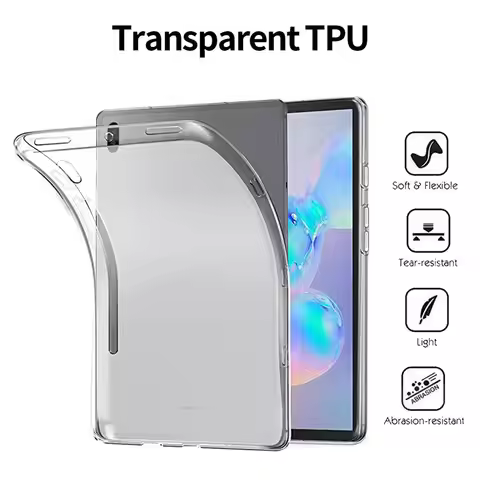 Soft TPU Tablet Case For Samsung Galaxy Tab S6 10.5inch SM-T860 SM-T865 2019 Transparent TPU Protect