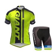 2022  Hot Selling Style GIANT Bike Team Cycling Jersey Set Breathable MTB Bicycle Shirts Gel Padded Shorts