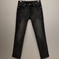 EE2B DG #25ss Autumn Winter New Style Men logo Leather Brand Washed Stretch Embroidery Retro Slim-fi