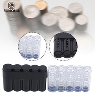 [SONONIA] Coin Sorter Organizer with Lid Plastic Coin Holder Storage Box for Euro Coins Collection a