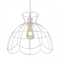 "ลดล้างสต๊อก"โคมไฟแขวนเหล็ก (E27x1) LUZINO รุ่น F7901B-MWH ขนาด 36.5 x 36.5 x 31 ซม. สีขาว**** ECO ล