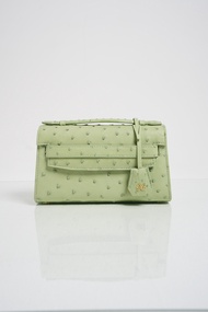 XOTIQUE Clutch Ostrich Light Green  Bag