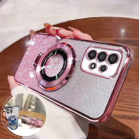A 32 52 72 33 53 73 Luxury Glitter Plating Holder Case For Samsung Galaxy A32 A52 A72 A13 A23 A33 A5