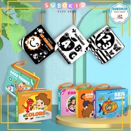 Lalala baby cloth book for newborns 0 to 12 months, absolutely safe, size 12x11cm, 8 rustling sides.