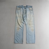 < White Wood 11 > USED LEVIS 517 DENIM American Light Blue Dirt Brushed Color Boot Type Trousers