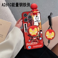 Huawei P40 Pro Plus P509 Pro 10 10 Pro 10 Lite 20 20 Pro P50 Pro P60 P60 Pro P60 Art Huawei Mate 9 20X Cartoon Iron Man Phone Case with Holder Doll and Lanyard