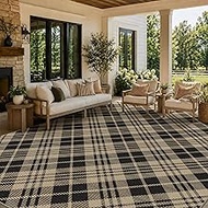 JTJ Washable Prince 8x10 Grid Area Rug