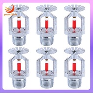 [gaozuo523.vn] 6 Pcs Fire Sprinkler Head - Copper Chrome, 1/2" NPT 155℉(68°C) Pendent Type , K80 Fas