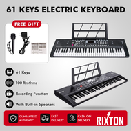RIXTON 61 Keys Electronic Keyboard Piano Electronic Keyboard Set Portable Electronic Keyboard for Be
