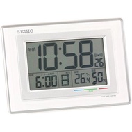 SEIKO SQ686W Alarm Clock Table clock Radio Digital Calendar Comfortability Temperature Humidity Display White