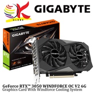 GIGABYTE GEFORCE RTX 3050 WINDFORCE OC V2 6G GDDR6 128BIT GRAPHICS CARD WITH WINDFORCE COOLING SYSTE