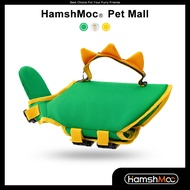 HamshMoc High Buoyancy Dog Life Jacket เสื้อชูชีพสุนัขสะท้อนแสงพร้อมที่จับกู้ภัยคอที่ถอดออกได้ Float Safety Flotation Ripstop Lifesaver สำหรับสุนัข