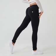 กางเกงขาสั้นทรงสลิมฟิตเอวสูงเอวยางยืดผ้าฝ้าย Freddy ทรงทรงกระบอกพร้อมซิป กางเกงขายาวลำลองแบบสวมใส่สบ